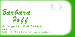 barbara hoff business card